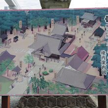 相馬小高神社境内の絵地図看板。