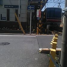 瓢箪山駅にて。