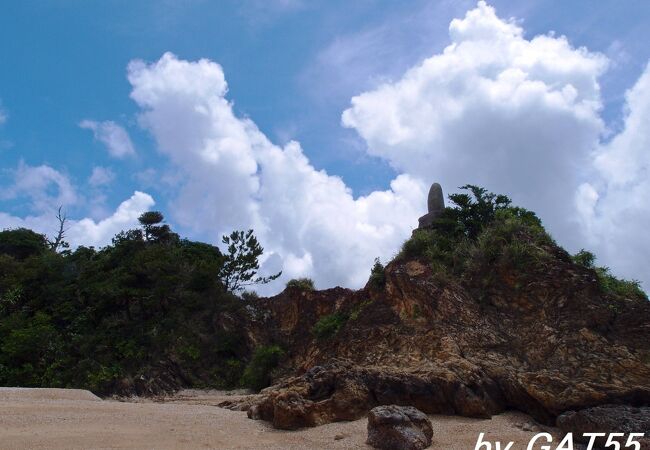 昭和天皇が上陸された浜辺。正式名称は鳥瀬（とりせ）