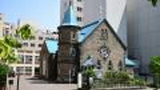 創成川沿いにある教会