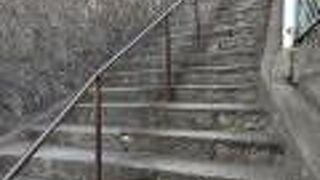 映画「海猿」のロケ地、振り返れば呉港や呉市街が見える