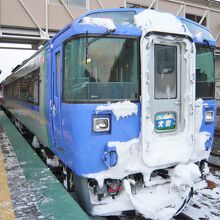 遠軽駅でスイッチバックです