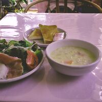 自家製のキャベツを使ったスープが美味！