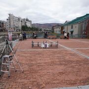ここから小樽運河を眺めるのが定番