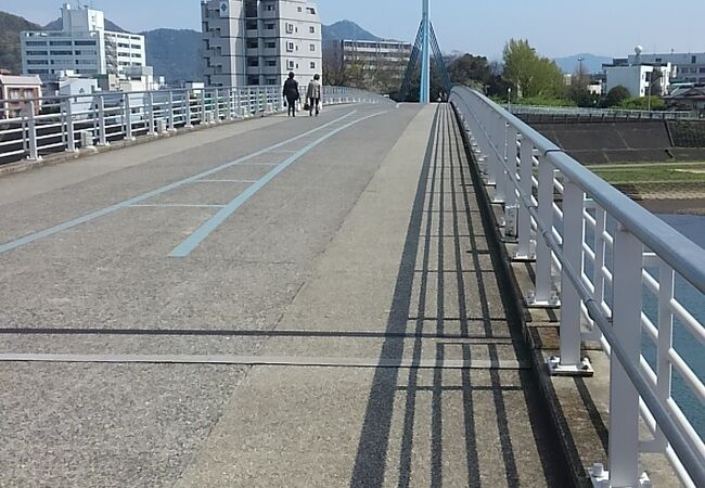 狩野川にかかる人と自転車専用橋