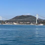 関門海峡をまたぐ
