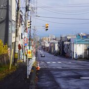 小樽商科大学へ向かう約1.5Kmの長い坂道