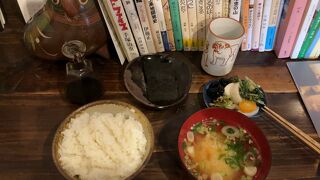 松本、早朝からやってる山山食堂で最高朝食を