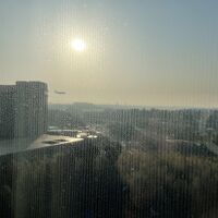 旅行気分を盛り上げてくれる部屋からの風景でした。