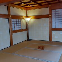 復元された櫓の中