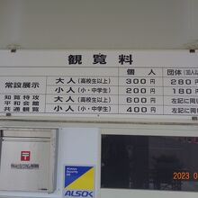 入場料、平和会館とセットがお得