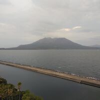 桜島が部屋から見えました