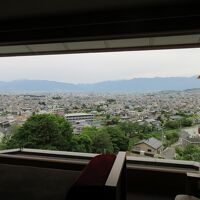 客室から北アルプスの眺め