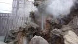 噴出はまあまあの勢い。いつ出るかは不明。