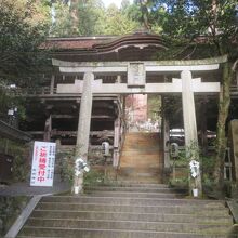 茅葺屋根の本堂です