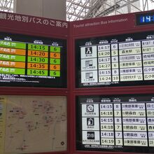 バス乗り場の電光掲示板