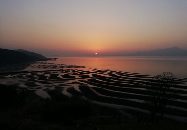 夕日のタイミングは神秘的