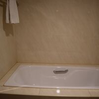 シャワーブースから離れているので床がビシャビシャになる