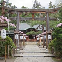 早朝に出直した上杉神社は心静まる雰囲気。