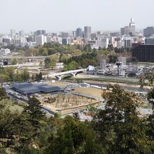 仙台市街地を一望。