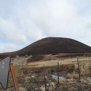 阿蘇山内輪にある円錐状の美しい山