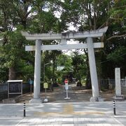 三保の松原から一直線の神の道の先にある神社。