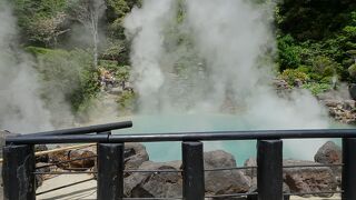 湯煙の勢いがすろい