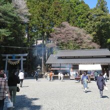 相馬野馬追の出陣式が行われる相馬中村神社の境内