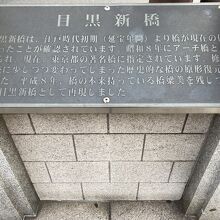 目黒川新橋の石碑です