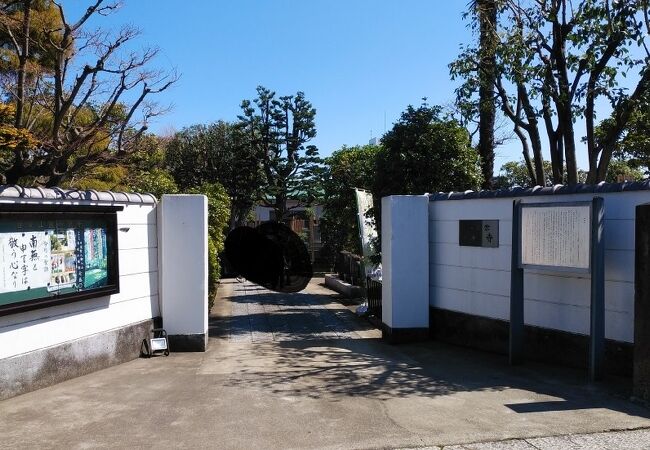 寺町の中にある落ち着いた雰囲気の寺院