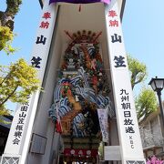 櫛田神社で「山笠」見られました。