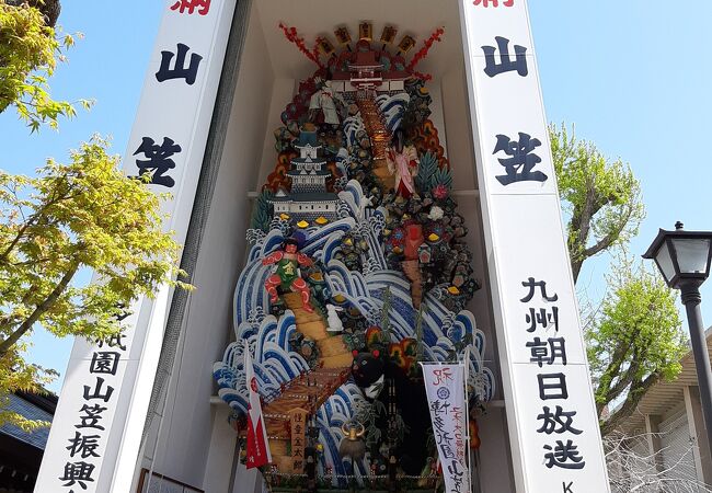 櫛田神社で「山笠」見られました。