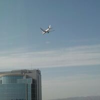 眺望飛行機が見える