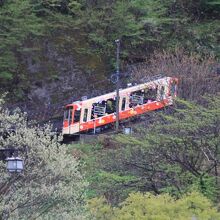 富山側の最初の乗り物はケーブルカー