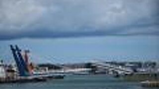 関門海峡の歩行者用跳開橋