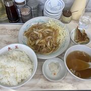 蒲田のつけ麺大王人気の日替定食550円を