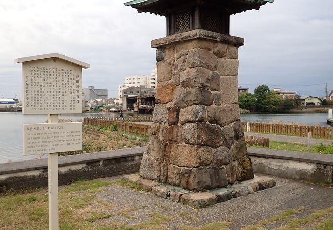 新堀川沿いの宮の渡し公園に