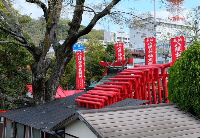 街の中に突然表れる鳥居