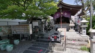 住宅街にこじんまりとした祠がある神社です