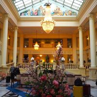 高さ8メートルあるアトリウムロビー