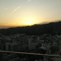 六甲山に沈む夕陽