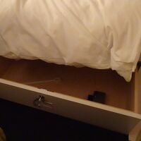 ベットの下の引き出しにカギがかけれますので、ここに貴重品を。