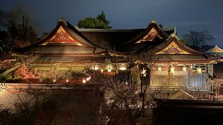 夜間ライトアップが見ごたえあり