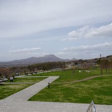 有珠山と昭和新山が見えましたー