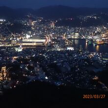 稲佐山山頂展望台からの夜景