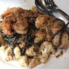 Squid ink tonnarelli