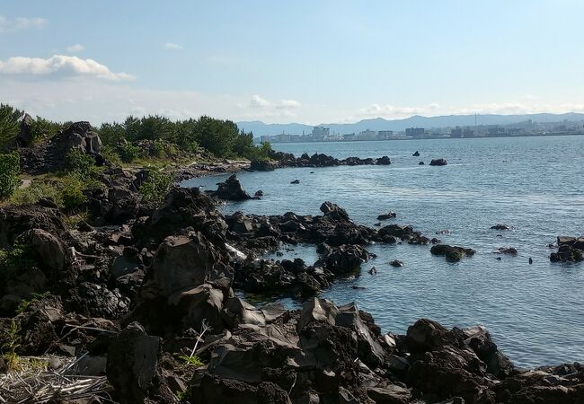 溶岩出できた海岸