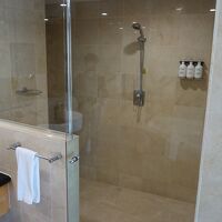 シャワーブースも広々、タブも別にあります。