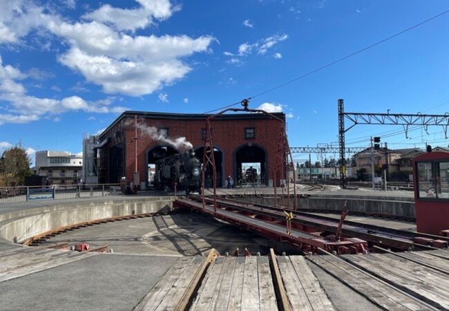 下今市駅SL展示館 転車台広場