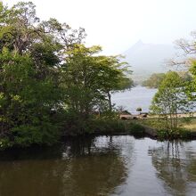 大沼と駒ケ岳。